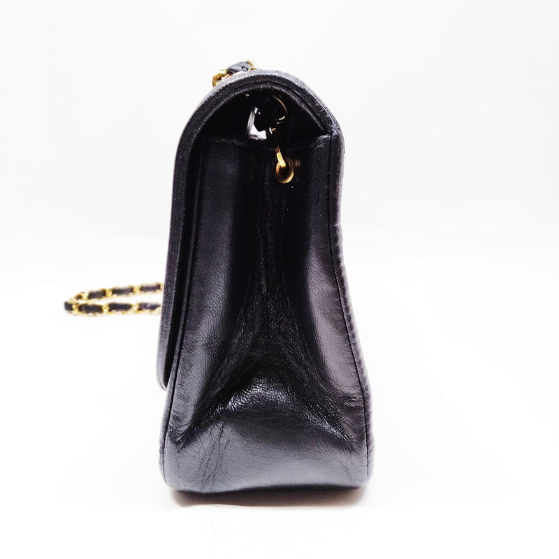 Chanel Shoulder Bag Black Leather