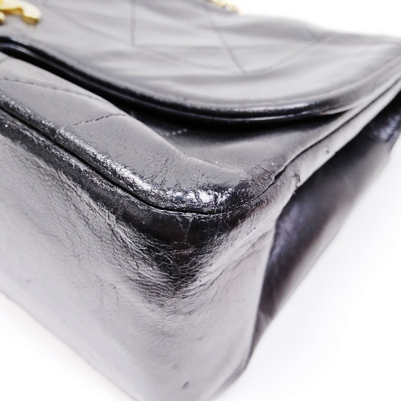 Chanel Shoulder Bag Black Leather
