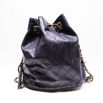 Chanel Shoulder Bag Black Leather