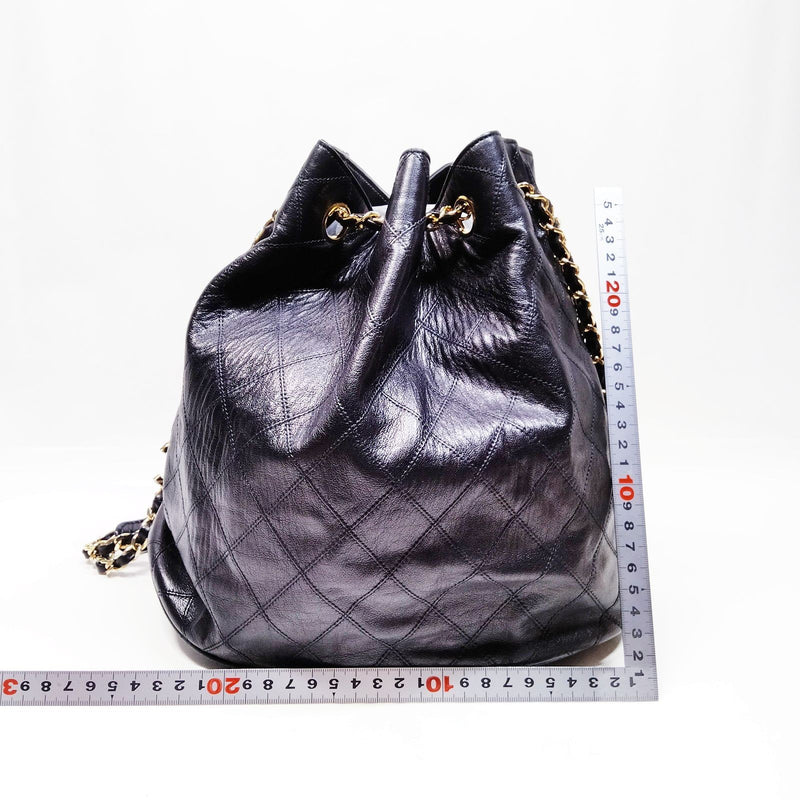 Chanel Shoulder Bag Black Leather