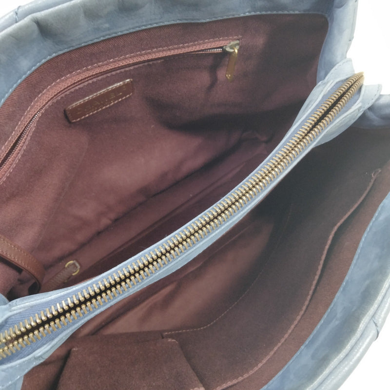 No Tariff Chanel Tote Bag Blue Leather