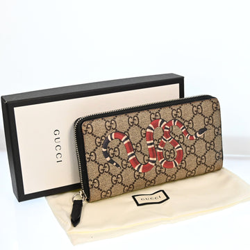 Gucci Gg Supreme Snail Pvc Leather Zippy