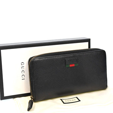 Gucci Logo Leather Zippy Long Wallet