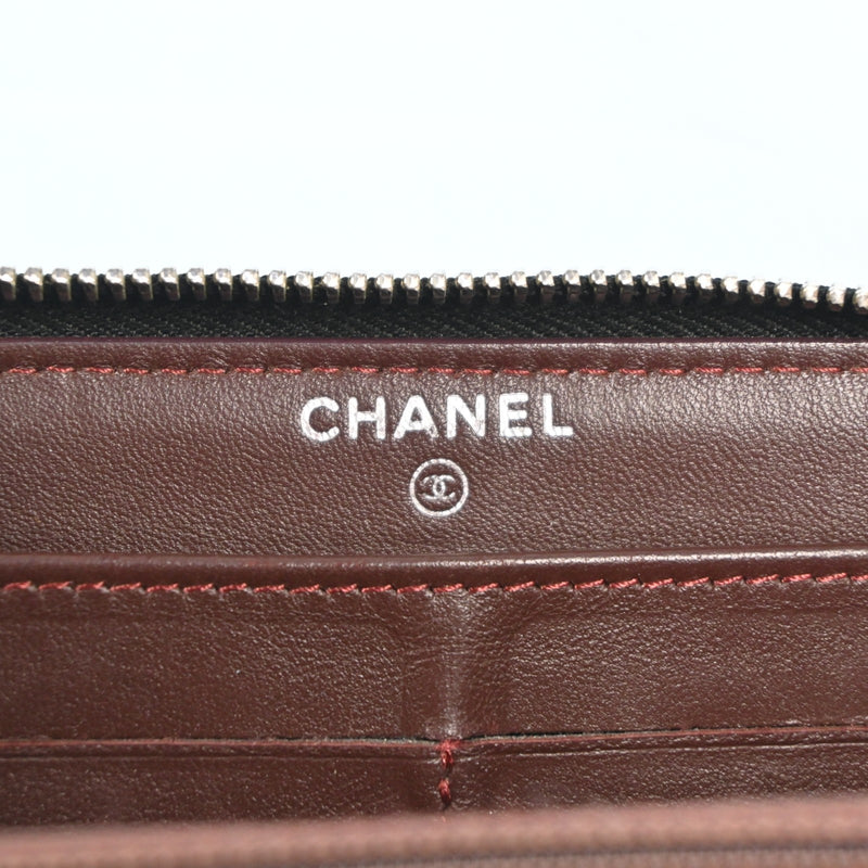 Chanel Zippy Wallet Matelasse Purse Lamb