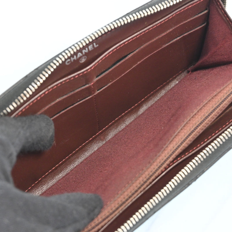 Chanel Zippy Wallet Matelasse Purse Lamb