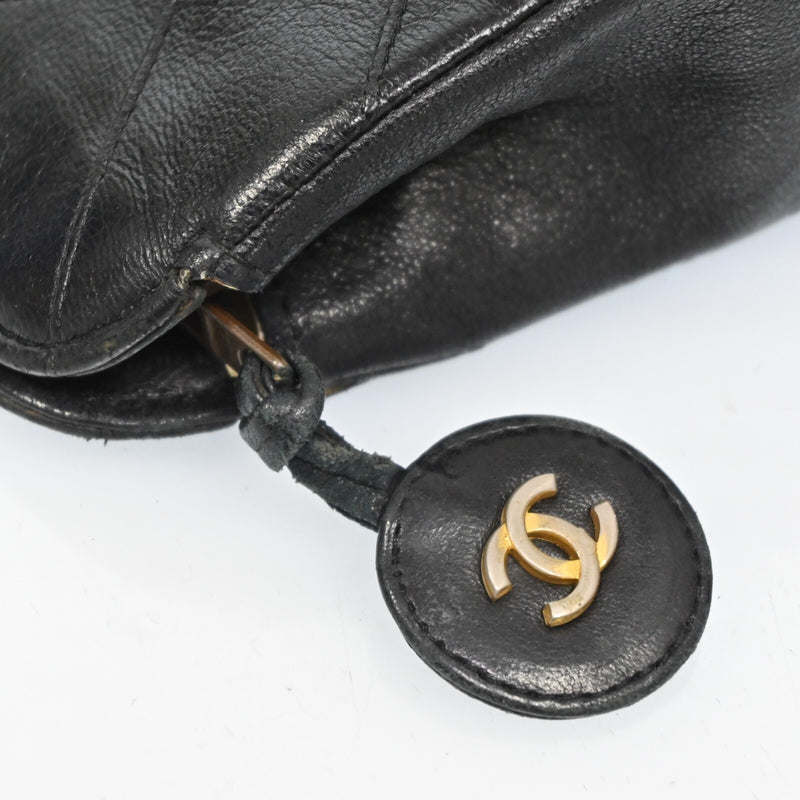 Chanel Matelasse Pouch Bag Black