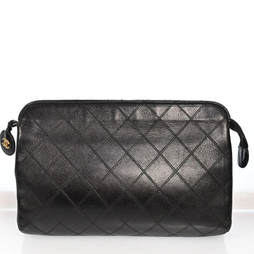 Chanel Matelasse Pouch Bag Black