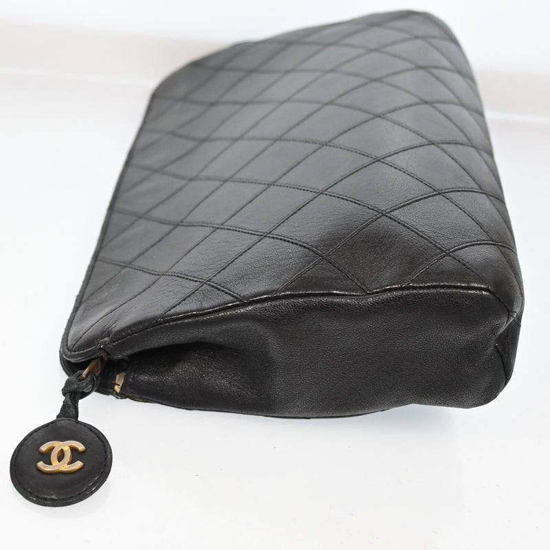 Chanel Matelasse Pouch Bag Black