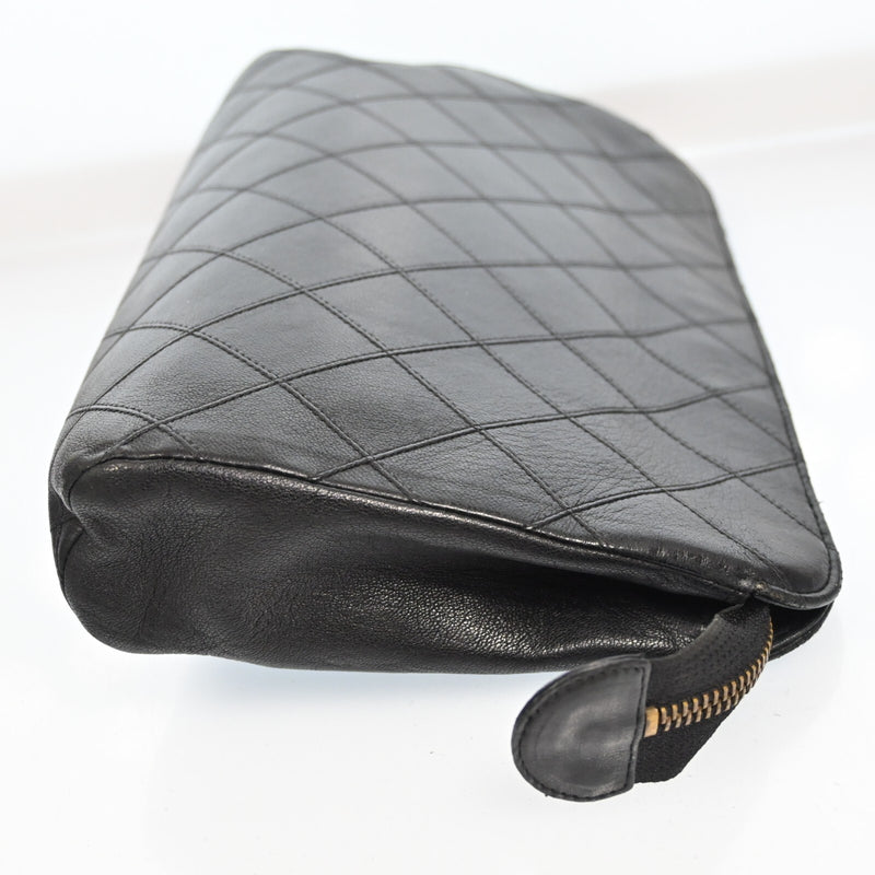 Chanel Matelasse Pouch Bag Black
