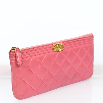 Chanel Matelasse Pouch Bag Pink