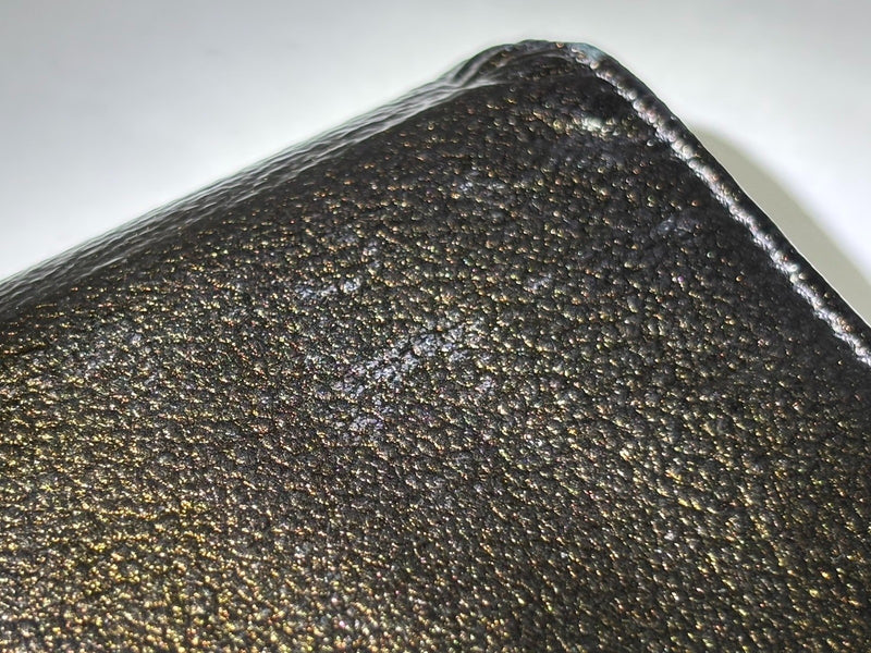 Chanel Wallet Enamel Leather Dark Green