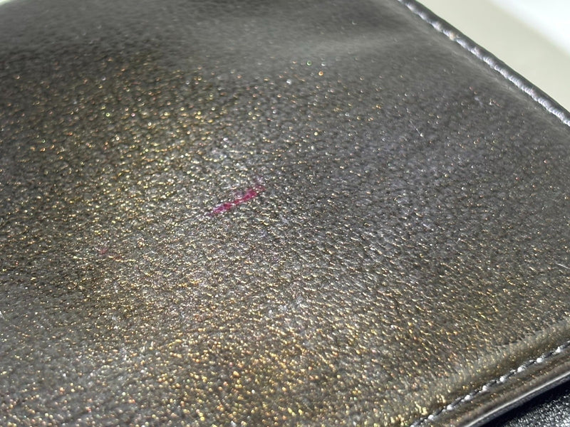 Chanel Wallet Enamel Leather Dark Green