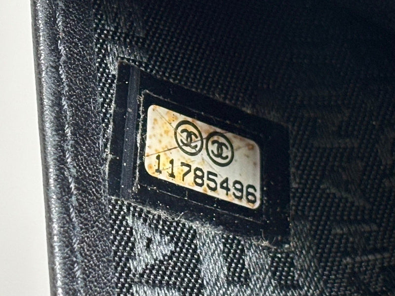 Chanel Wallet Enamel Leather Dark Green