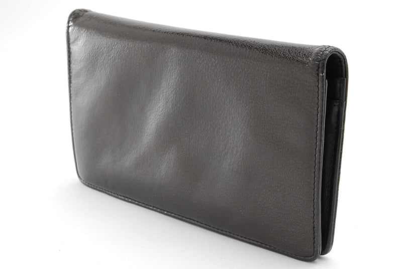 Chanel Wallet Enamel Leather Dark Green