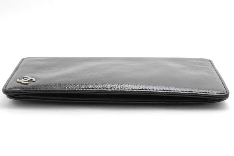 Chanel Wallet Enamel Leather Dark Green