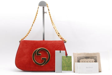 Gucci Blondie Chain Shoulder Bag Red