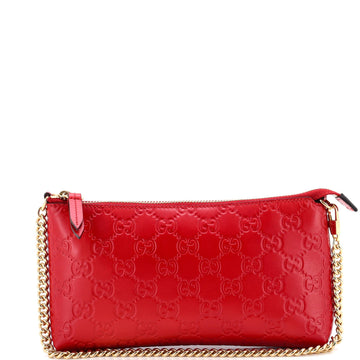 Chain Wristlet Wallet Guccissima Leather