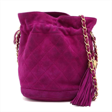 Chanel Matelasse Suede Chain Shoulder