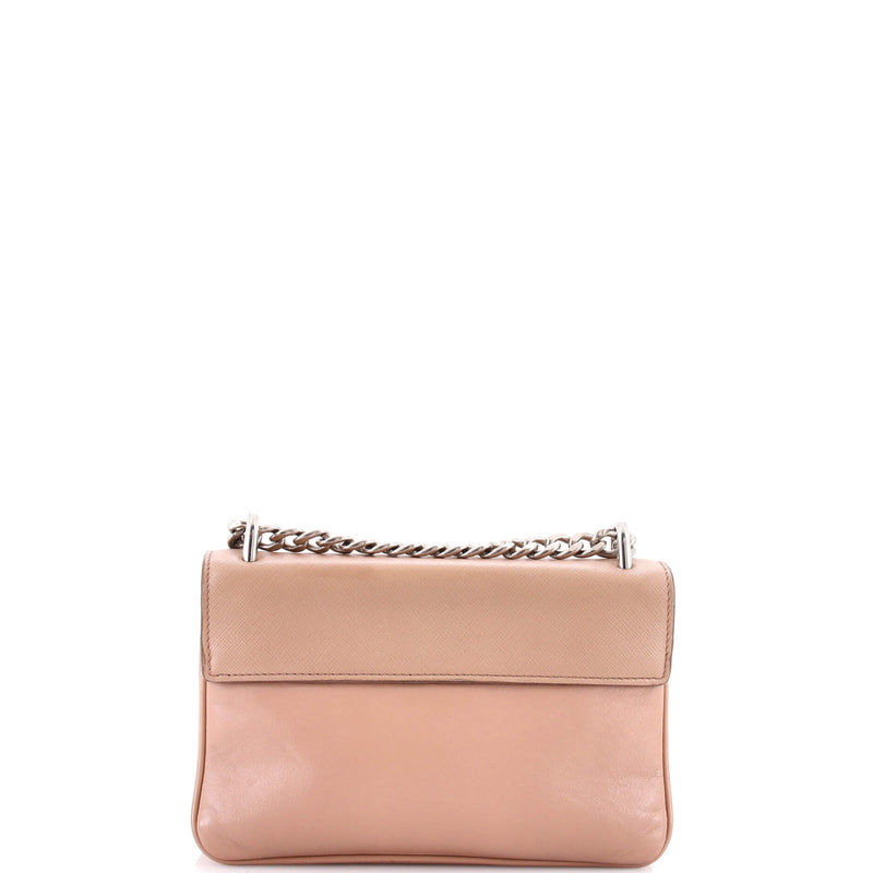 Chain Flap Crossbody Bag Saffiano And
