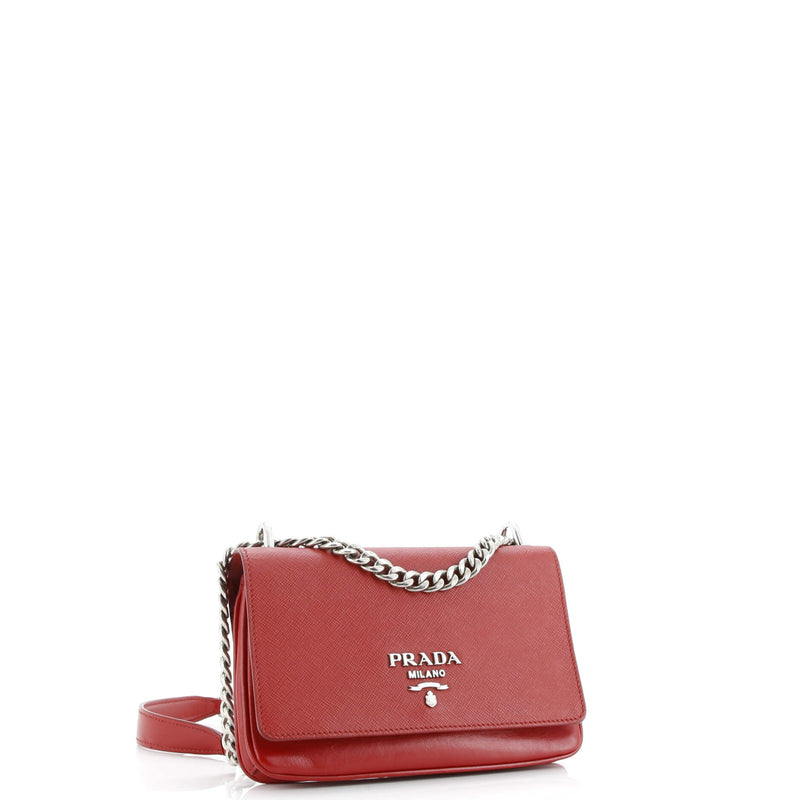 Chain Flap Crossbody Bag Saffiano And