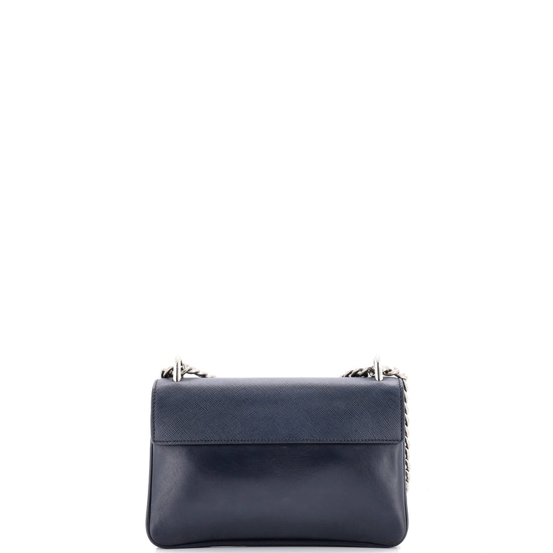 Chain Flap Crossbody Bag Saffiano And