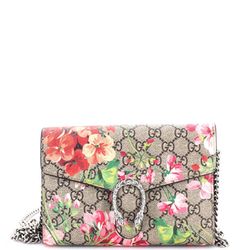 Dionysus Chain Wallet Blooms Print Gg