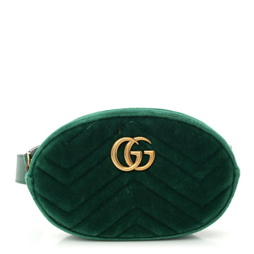 Velvet Matelasse Gg Marmont Belt Bag 85