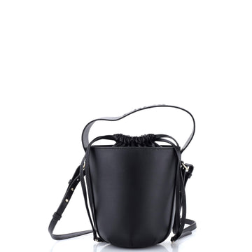 Sense Drawstring Bucket Bag Leather