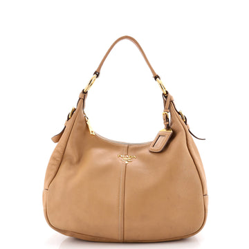 Zip Top Hobo Vitello Daino Medium