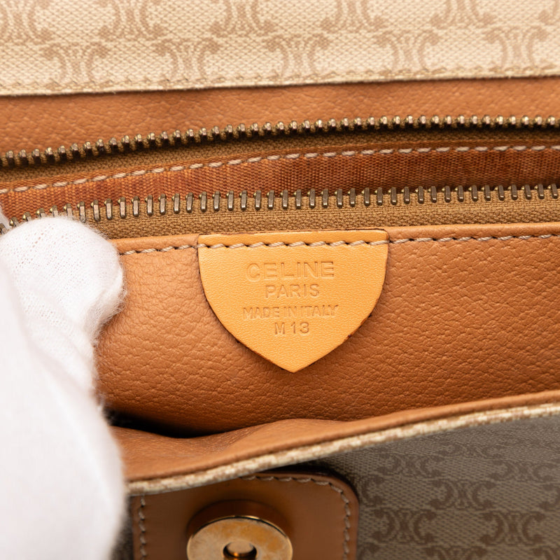 Vintage Saddle Flap Shoulder Bag Macadam