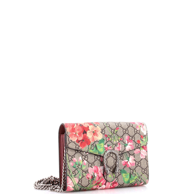 Dionysus Chain Wallet Blooms Print Gg