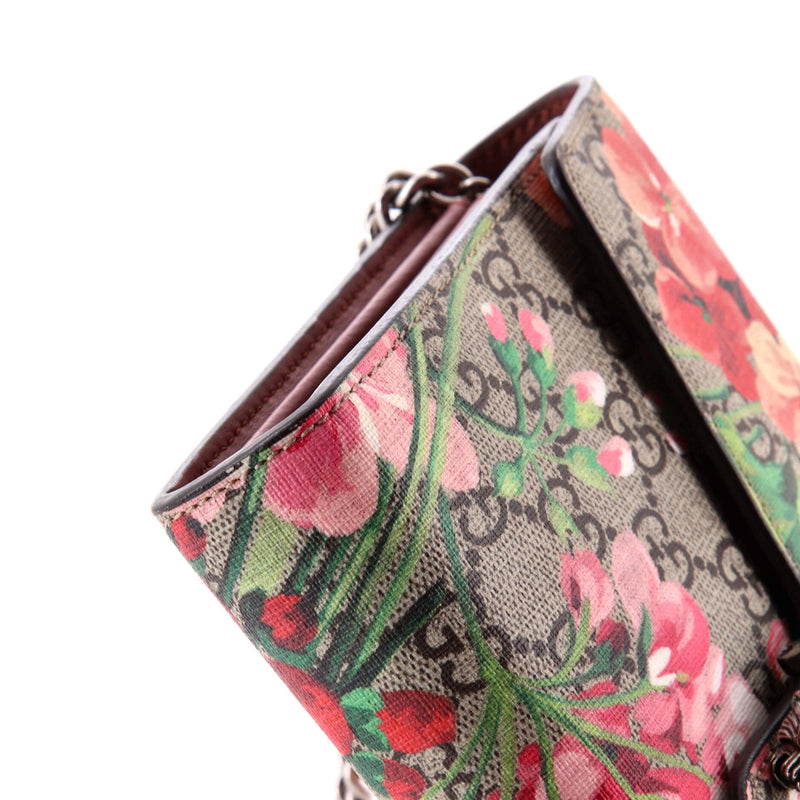 Dionysus Chain Wallet Blooms Print Gg