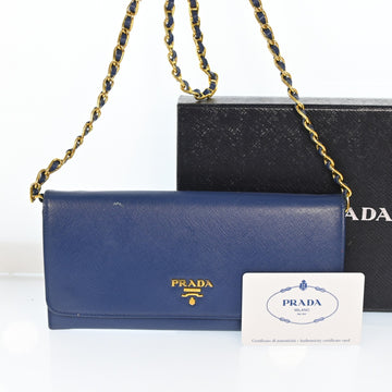 Prada Chain Wallet On Shoulder Bag