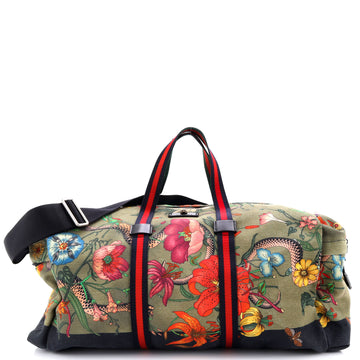 Animalier Web Duffle Bag Flora Snake