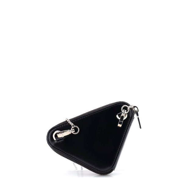 Triangle Pouch Bag With Chain Brushed