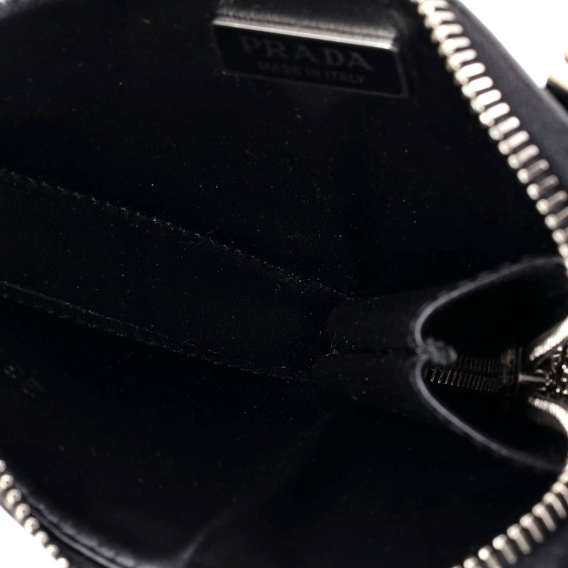 Triangle Pouch Bag With Chain Brushed