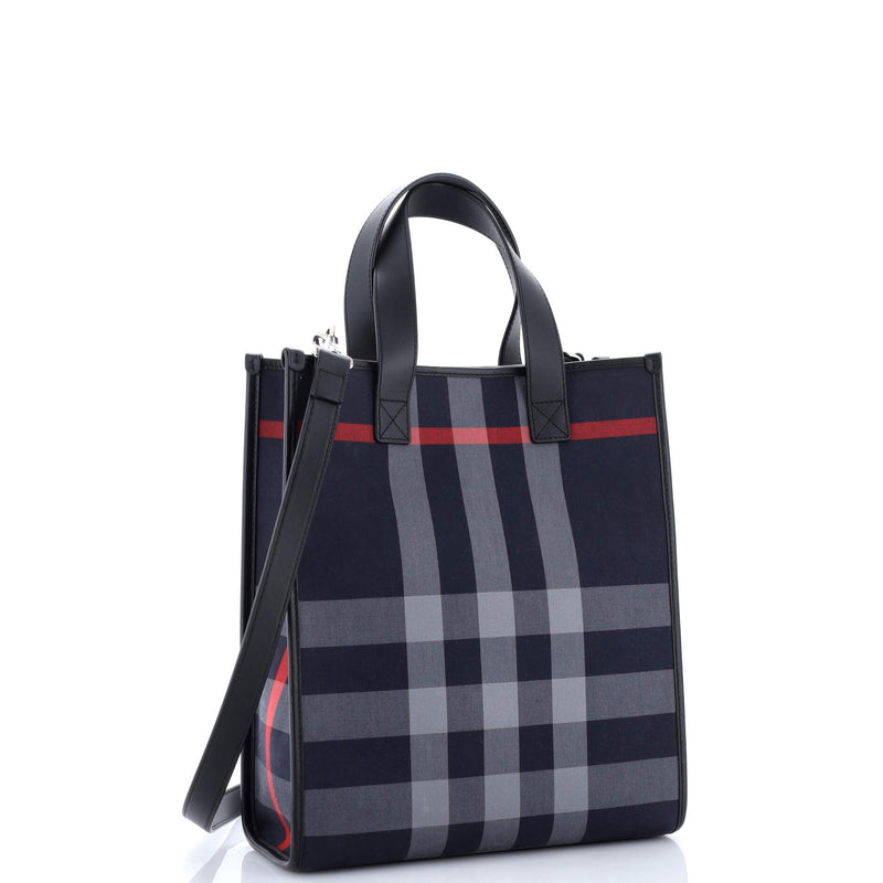 Book Tote Check E-Canvas Medium