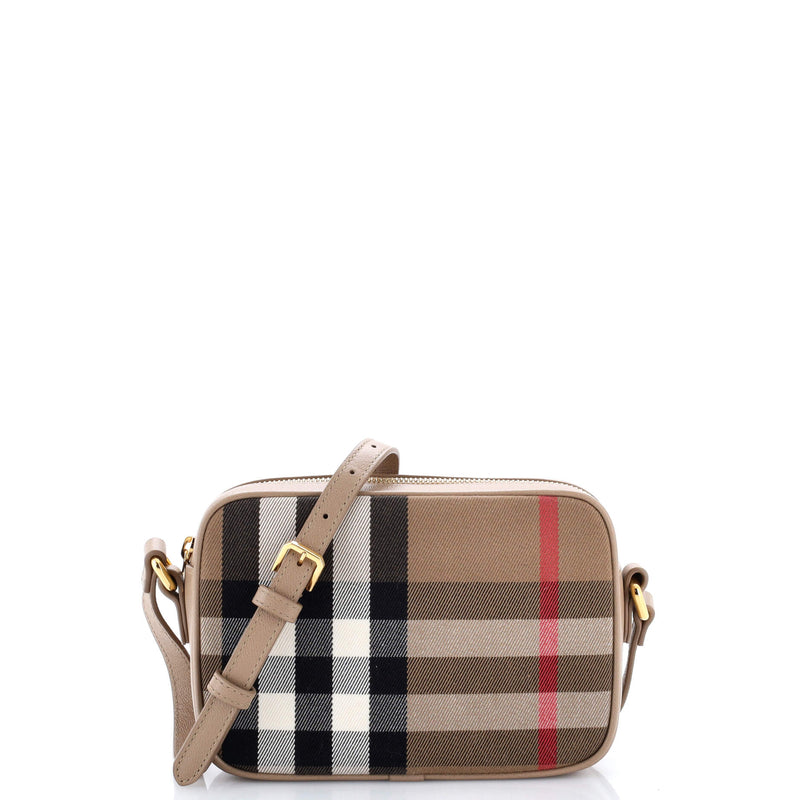 Camera Crossbody Bag Vintage Check