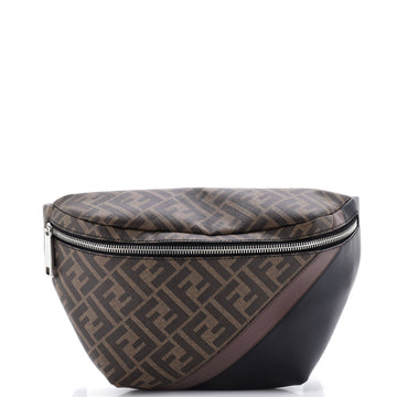 Zip Belt Bag Zucca Coated Canvas And