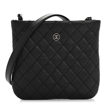Aged Calfskin Quilted Crossbody Bag