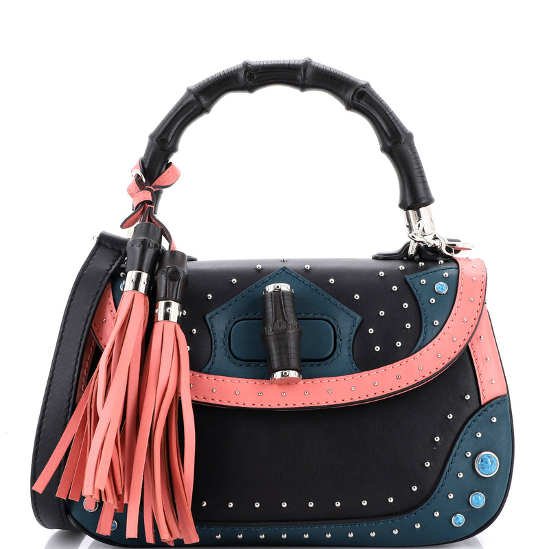 New Bamboo Top Handle Bag Studded