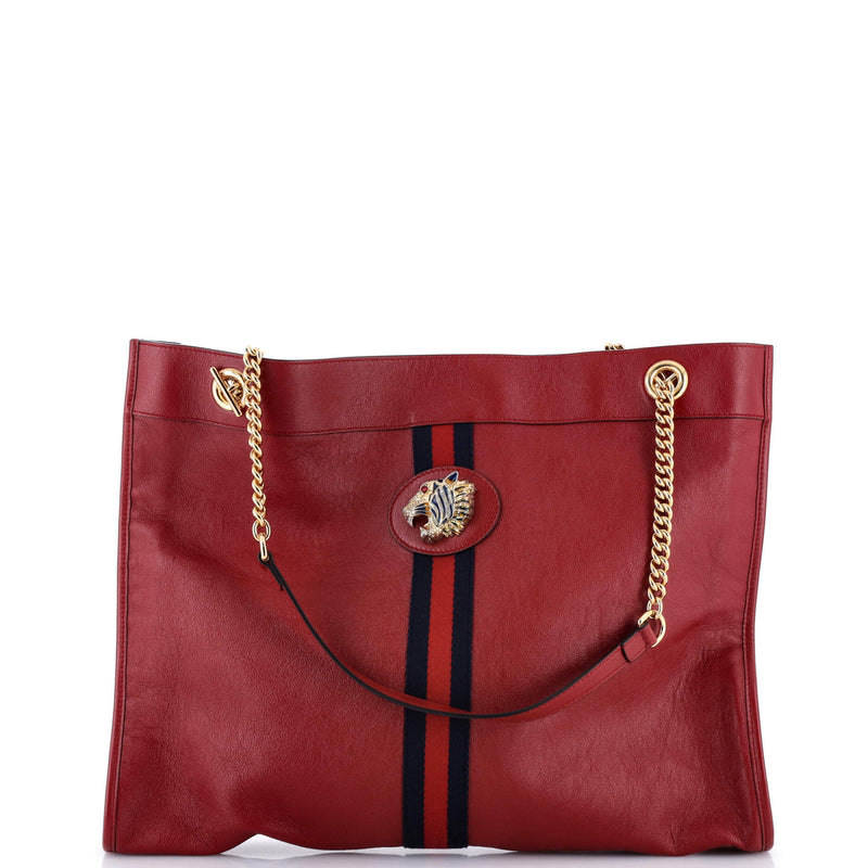 Rajah Chain Tote Leather Large