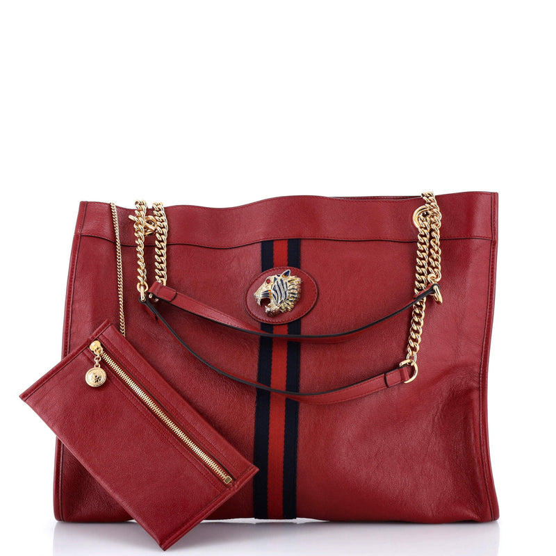 Rajah Chain Tote Leather Large
