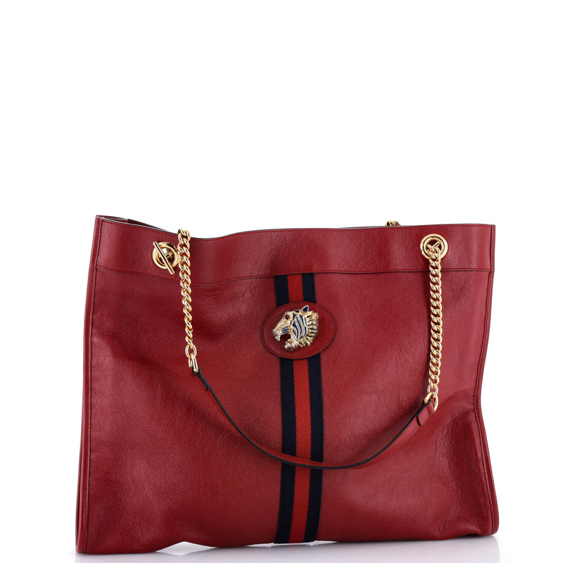 Rajah Chain Tote Leather Large