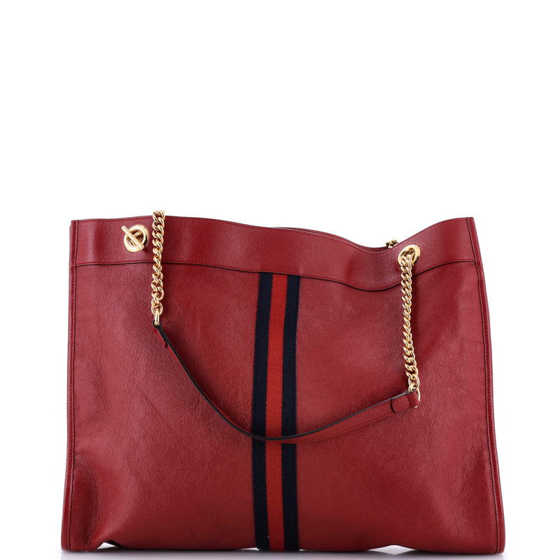 Rajah Chain Tote Leather Large