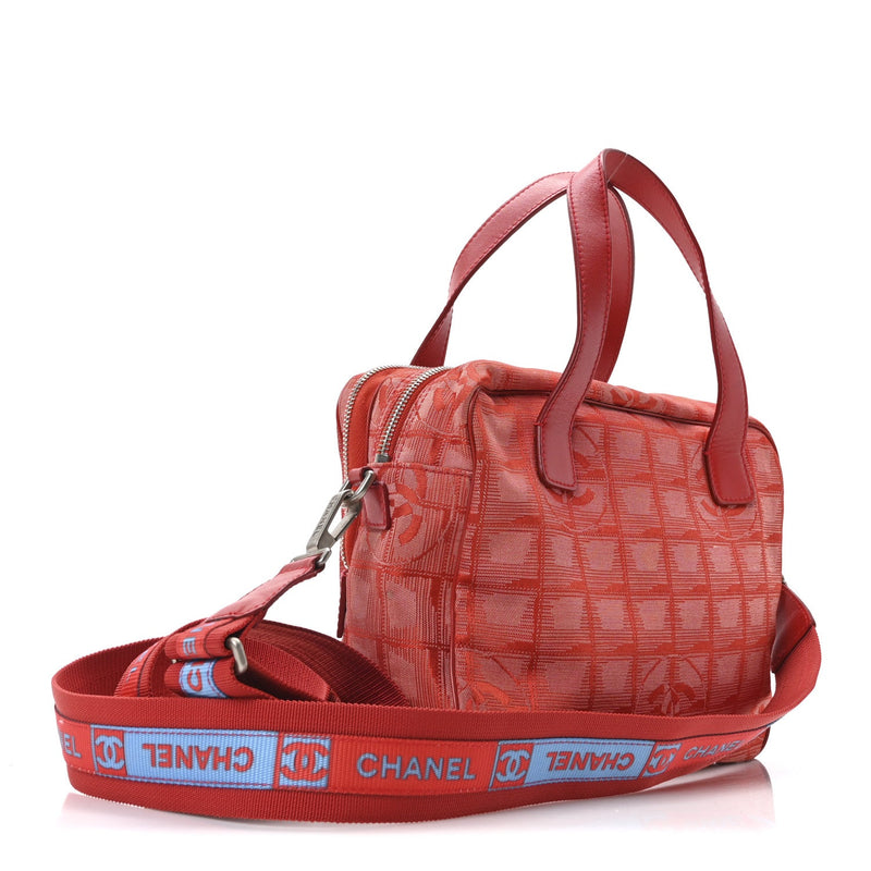 Nylon Small Travel Tote Red