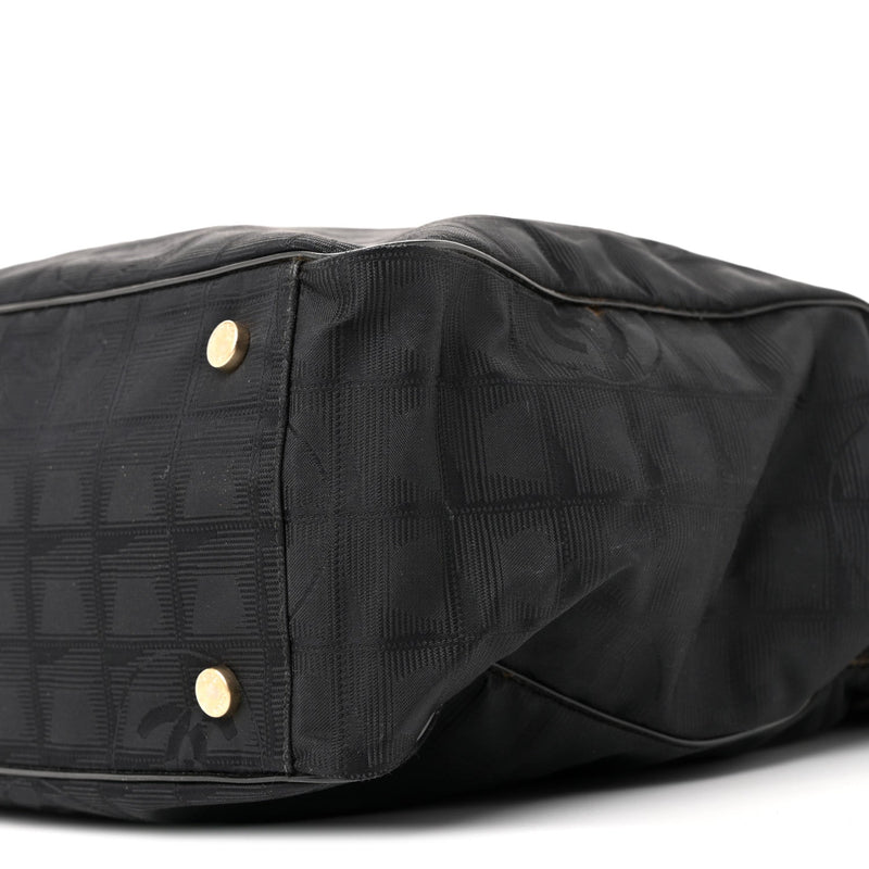 Nylon Large Travel Tote Black