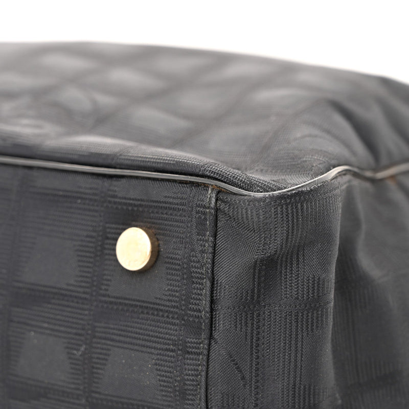 Nylon Large Travel Tote Black