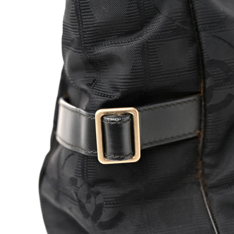 Nylon Large Travel Tote Black