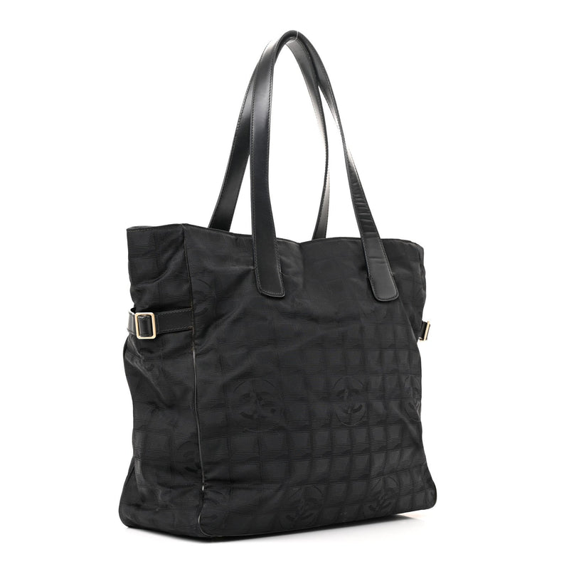 Nylon Large Travel Tote Black